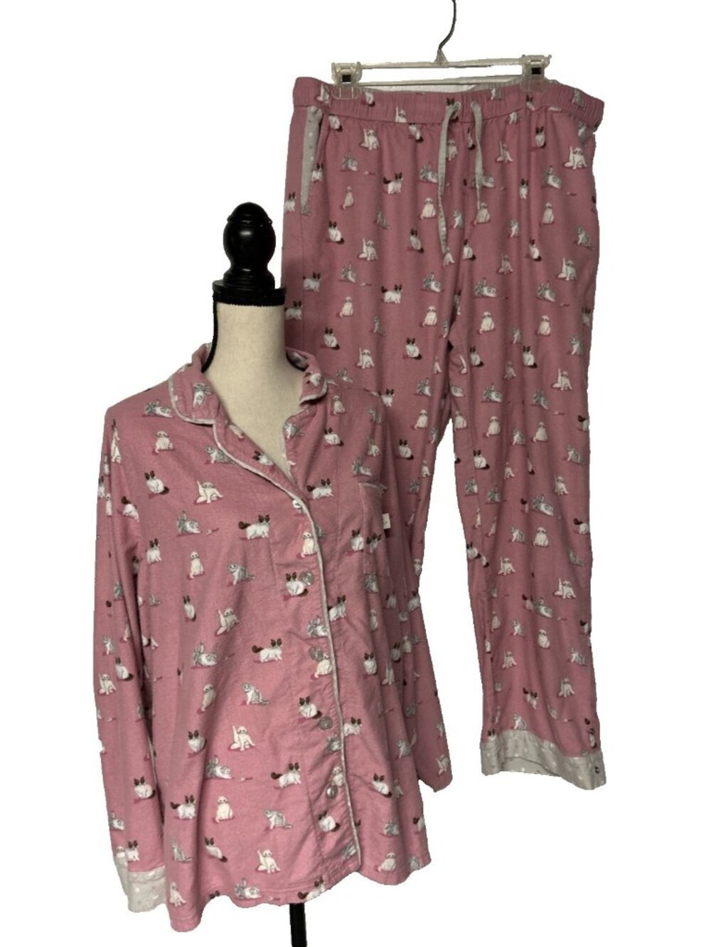 Munki Womens Sassy Cats Print Pajamas Bamboo Viscose Cotton Flannel Taylor Swift